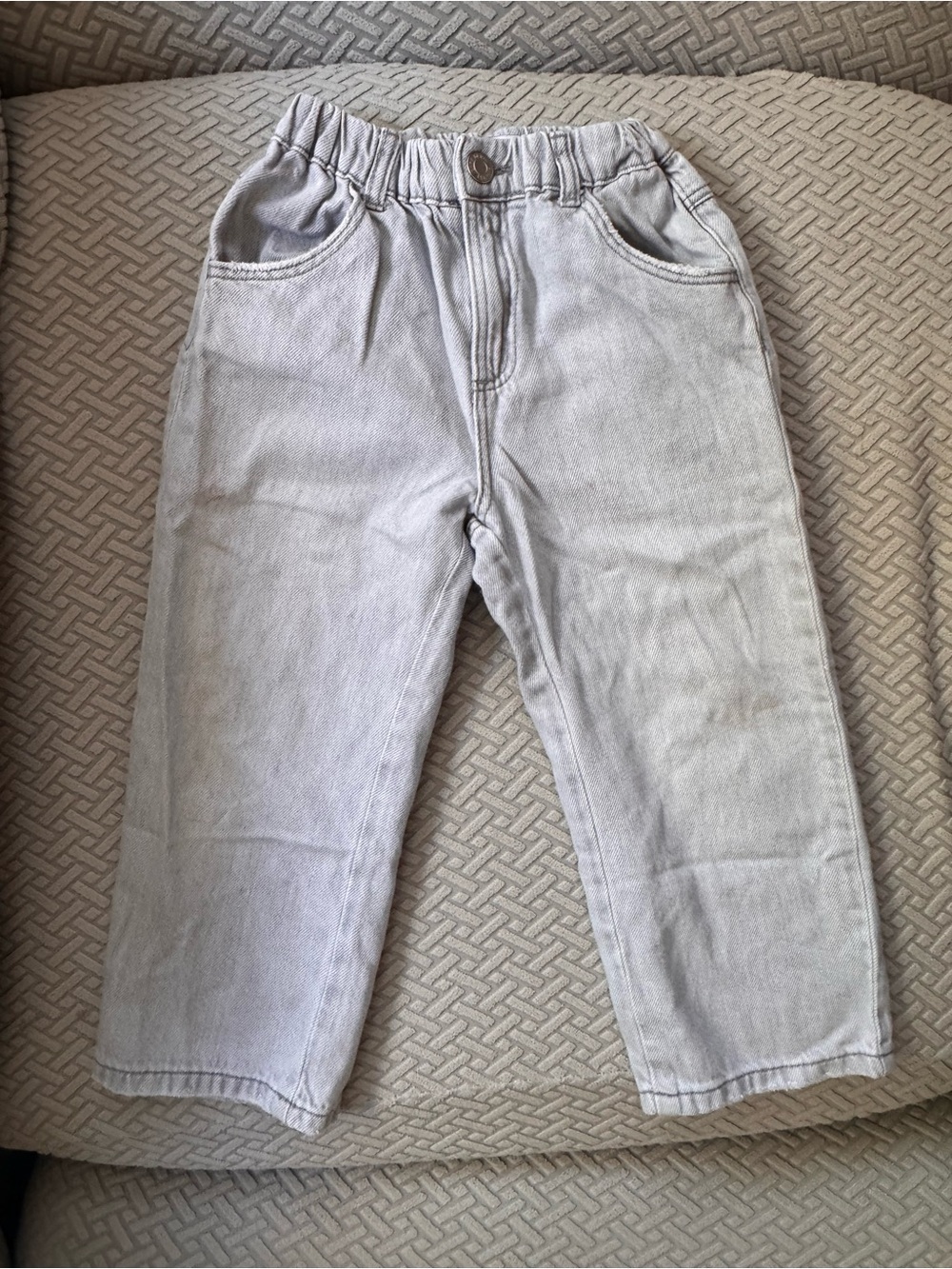 Zara Light Gray Kids Jeans - Elastic Waist